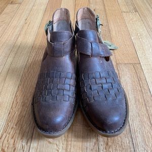 BORN | Viveka Mermaid Woven Leather Ankle Bootie